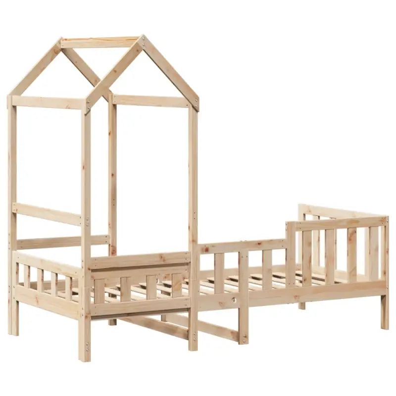 Multifunctioneel bedbank in massief grenenhout met open zijdeur - Bedden & bedframes