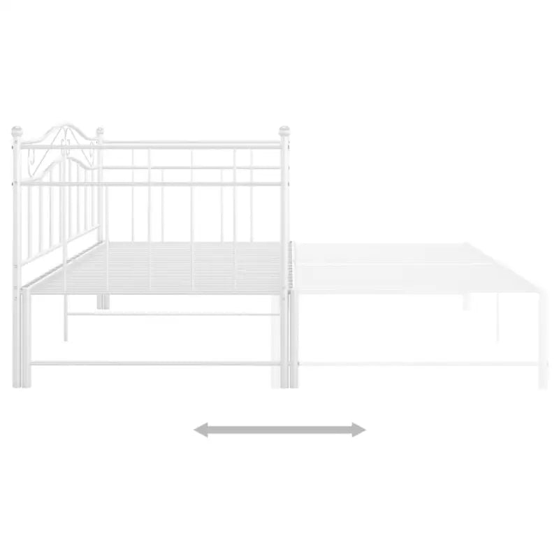 Multifunctioneel bedbank met afmetingen geschikt voor gasten en dagelijks gebruik - Wit - Bedden & bedframes