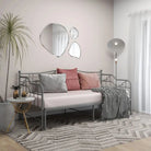 Multifunctioneel bedbank met afmetingen voor gasten en dagelijks gebruik - Grijs - Bedden & bedframes