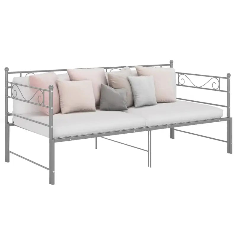 Multifunctioneel bedbank met comfortabele zithoogte en afmetingen bed - Grijs - Bedden & bedframes