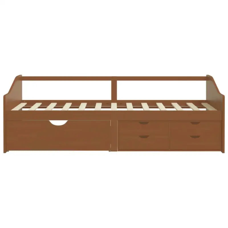 Multifunctioneel bedbank van massief grenenhout met praktische lade - Bedden & bedframes