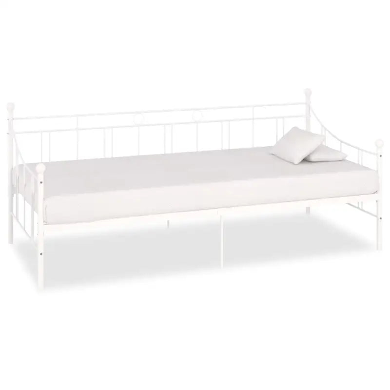 Multifunctioneel metalen slaapbank voor overdag als bank en ’s nachts als bed - Wit / 90 x 200 cm - Bedden & bedframes