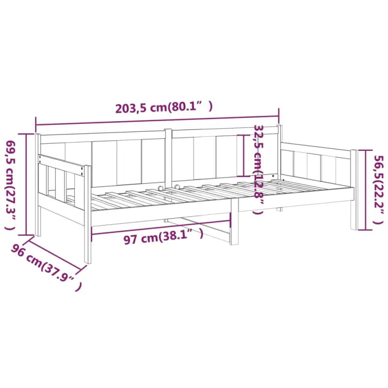 Multifunctioneel slaapbank van massief grenenhout voor gastenovernachtingen - Bedden & bedframes