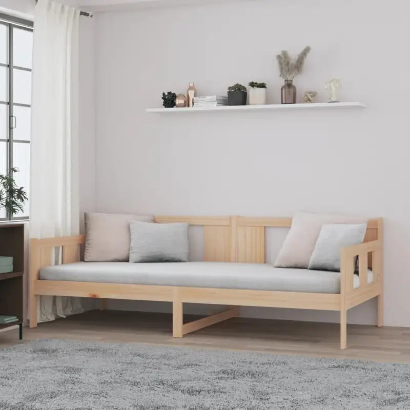 Multifunctioneel slaapbank van massief grenenhout voor gastenovernachtingen - Naturel / 90 x 190 cm - Bedden & bedframes