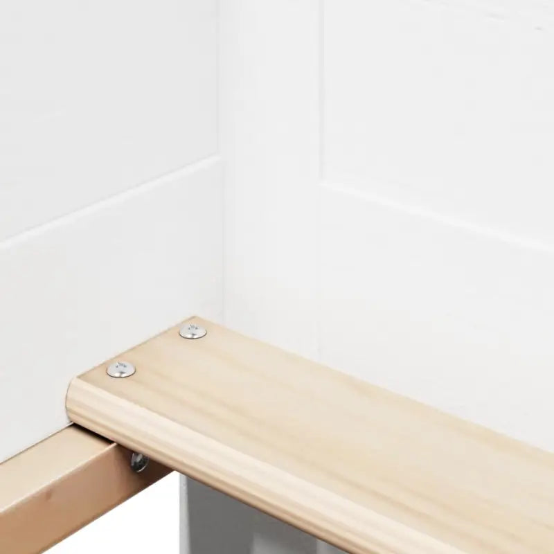 Multifunctioneel slaapbank van massief grenenhout in wit materiaal - Bedden & bedframes