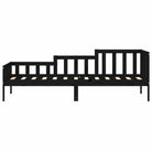 Multifunctioneel slaapbank van massief grenenhout voor slaapkamer en woonkamer - Zwart / 80 x 200 cm - Bedden &