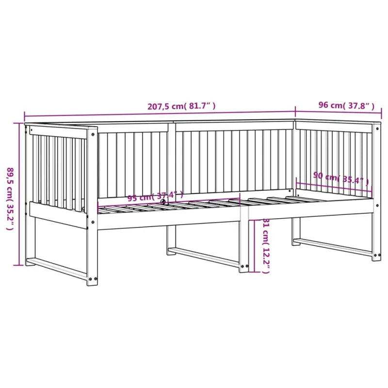 Multifunctioneel slaapbank van massief grenenhout voor slaapkamer en woonkamer - Bedden & bedframes