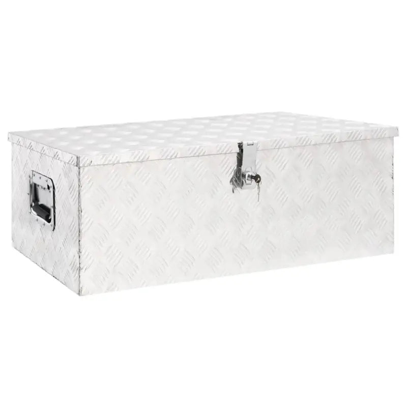 Multifunctionele Aluminium Opbergbox met praktische handgreep voor opslag - Zilver / 90 x 47 x 33.5 cm / 1