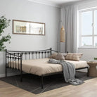 Multifunctionele bedbank met comfortabele slaap- en zitfunctie en afmetingen bed - Zwart - Bedden & bedframes