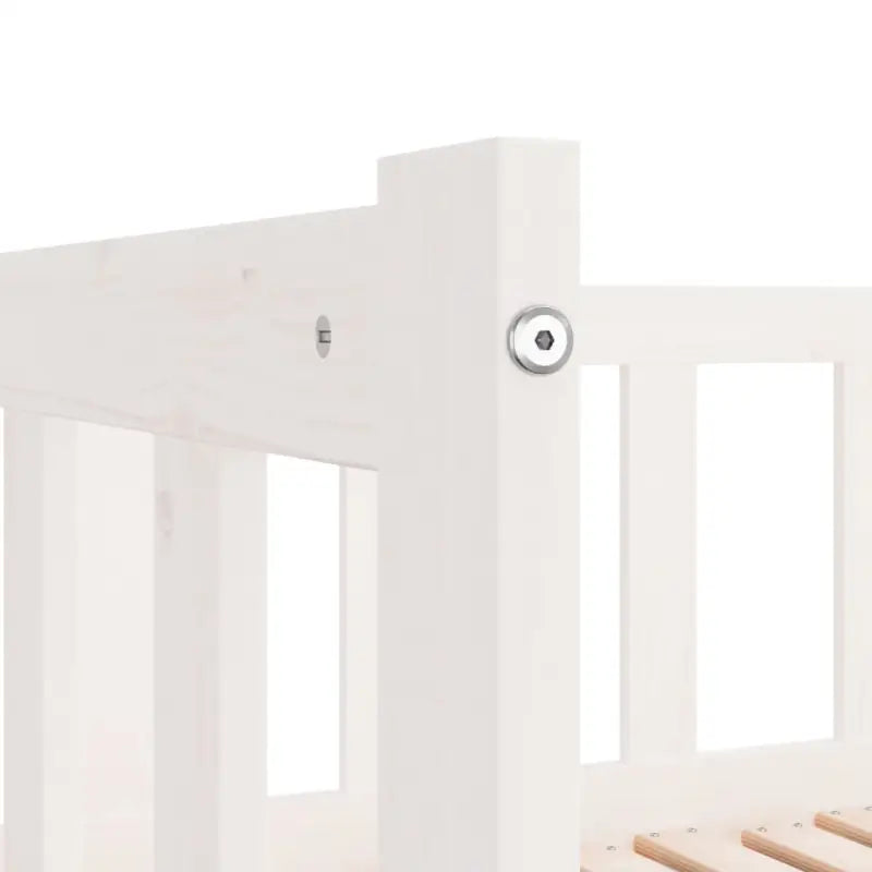 Multifunctionele bedbank van massief grenenhout met ideale afmetingen - Wit / 90 x 200 cm - Bedden & bedframes