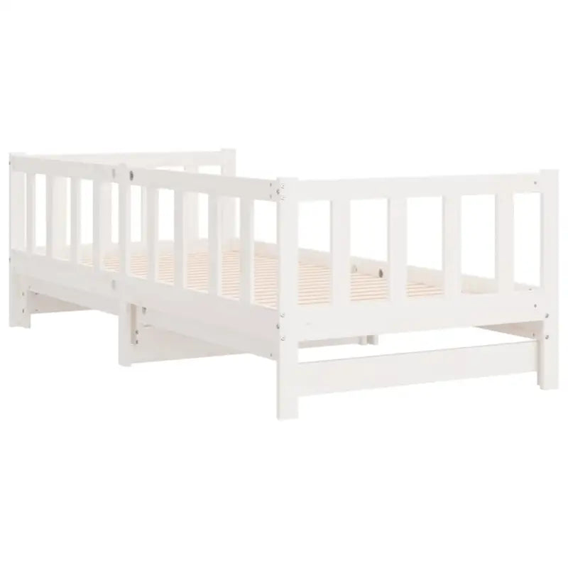 Multifunctionele bedbank van massief grenenhout met ideale afmetingen - Wit / 90 x 200 cm - Bedden & bedframes