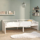 Multifunctionele bedbank van massief grenenhout voor elke ruimte - Wit - Bedden & bedframes