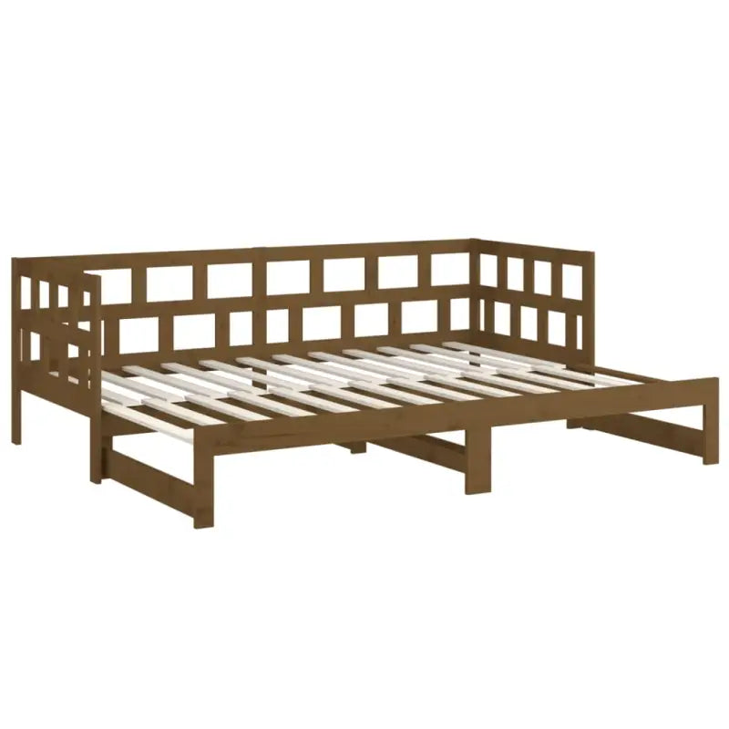 Multifunctionele houten slaapbank van massief grenenhout met afmetingen - Bedden & bedframes