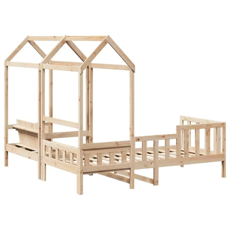 Multifunctionele massief grenenhouten slaapbank en bank voor slaapkamer en woonkamer - Naturel / 90 x 200 cm - Bedden &