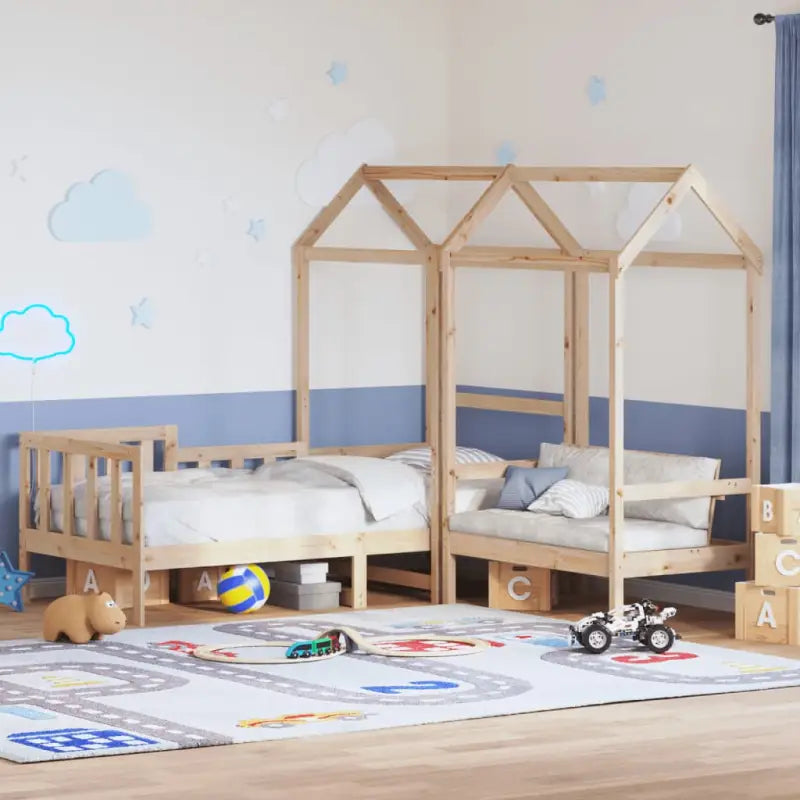 Multifunctionele massief grenenhouten slaapbank en bank voor slaapkamer en woonkamer - Naturel / 90 x 200 cm - Bedden &