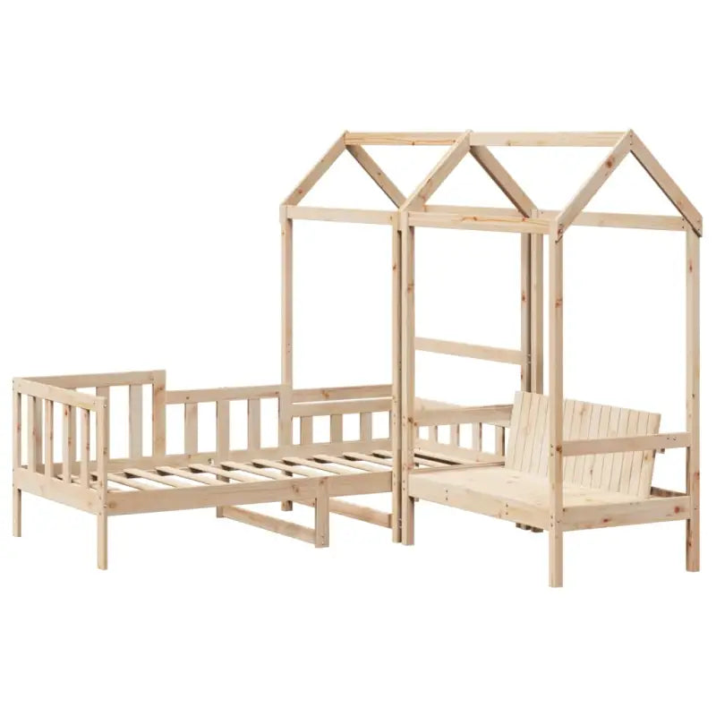 Multifunctionele massief grenenhouten slaapbank en bank voor slaapkamer en woonkamer - Naturel / 90 x 200 cm - Bedden &