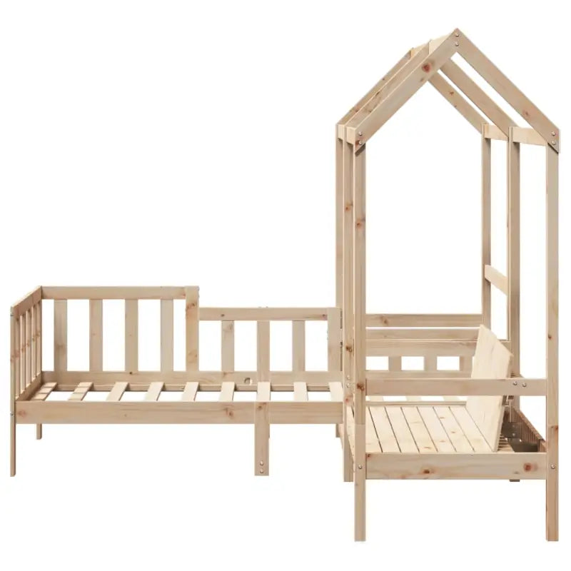 Multifunctionele massief grenenhouten slaapbank en bank voor slaapkamer en woonkamer - Naturel / 90 x 200 cm - Bedden &