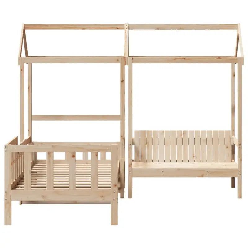 Multifunctionele massief grenenhouten slaapbank en bank voor slaapkamer en woonkamer - Naturel / 90 x 200 cm - Bedden &