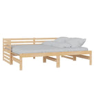 Multifunctionele massief grenenhouten slaapbank met totale afmetingen - Bedden & bedframes