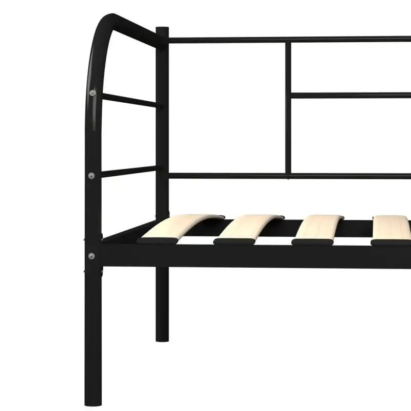 Multifunctionele metalen slaapbank voor dagelijks gebruik en gastenlogies - Zwart / 90 x 200 cm - Bedden & bedframes