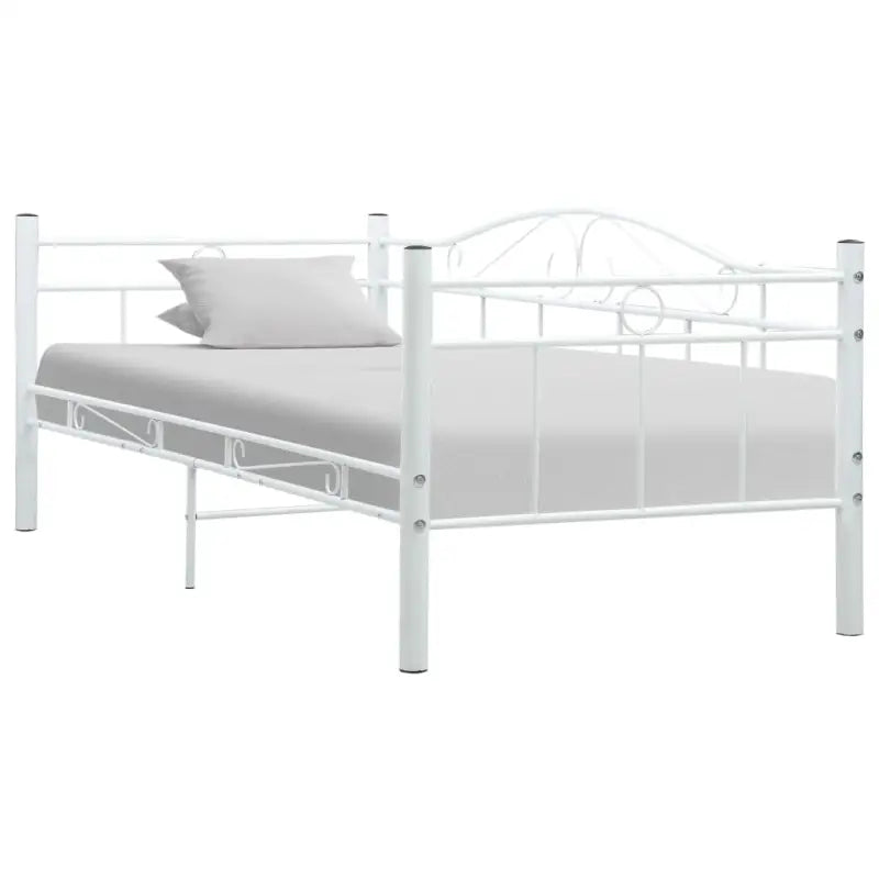 Multifunctionele metalen slaapbank voor dagelijks gebruik en gasten logement - Wit - Bedden & bedframes