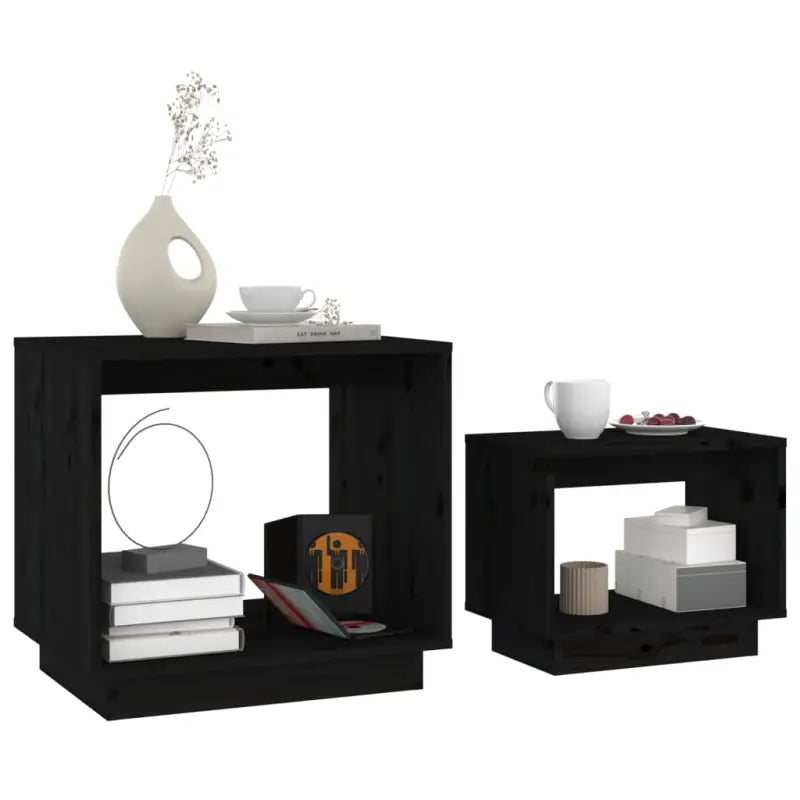 Multifunctionele salontafelset van massief grenenhout voor kleine ruimtes - Salontafels