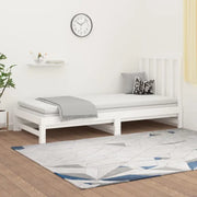 Multifunctionele slaapbank in massief grenenhout met optimale afmetingen - Wit / 2x (90 x 200) cm - Bedden & bedframes