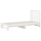 Multifunctionele slaapbank in massief grenenhout met optimale afmetingen - Wit / 2x (90 x 200) cm - Bedden & bedframes
