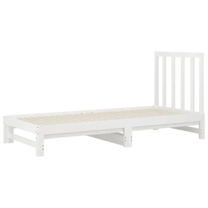 Multifunctionele slaapbank in massief grenenhout met optimale afmetingen - Wit / 2x (90 x 200) cm - Bedden & bedframes