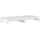 Multifunctionele slaapbank in massief grenenhout met optimale afmetingen - Wit / 2x (90 x 200) cm - Bedden & bedframes