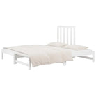 Multifunctionele slaapbank in massief grenenhout met optimale afmetingen - Wit / 2x (90 x 200) cm - Bedden & bedframes