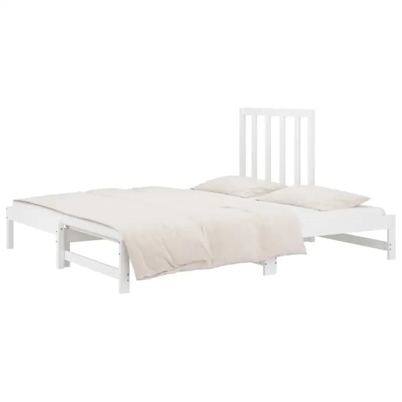 Multifunctionele slaapbank in massief grenenhout met optimale afmetingen - Wit / 2x (90 x 200) cm - Bedden & bedframes