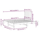 Multifunctionele slaapbank in massief grenenhout met optimale afmetingen - Wit / 2x (90 x 200) cm - Bedden & bedframes