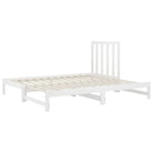 Multifunctionele slaapbank in massief grenenhout met optimale afmetingen - Wit / 2x (90 x 200) cm - Bedden & bedframes