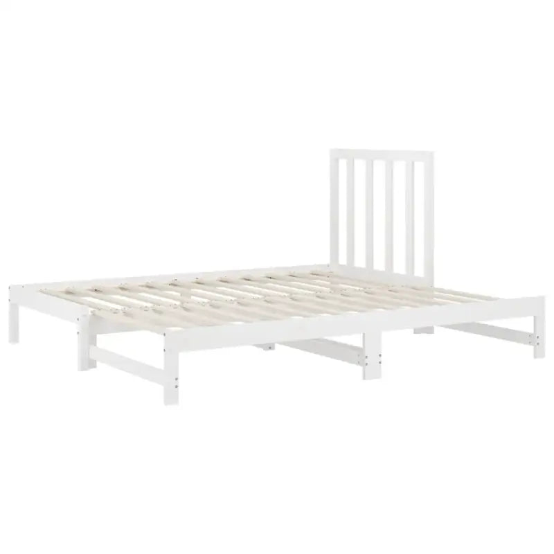 Multifunctionele slaapbank in massief grenenhout met optimale afmetingen - Wit / 2x (90 x 200) cm - Bedden & bedframes