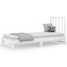Multifunctionele slaapbank in massief grenenhout met optimale afmetingen - Wit / 2x (90 x 200) cm - Bedden & bedframes