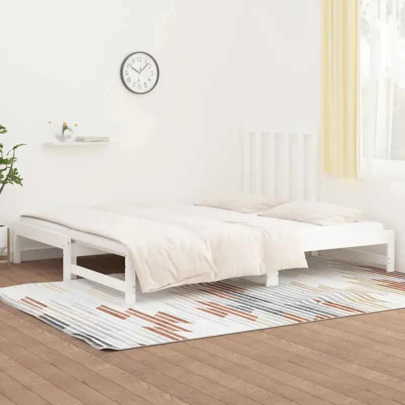Multifunctionele slaapbank in massief grenenhout met optimale afmetingen - Wit / 2x (90 x 200) cm - Bedden & bedframes