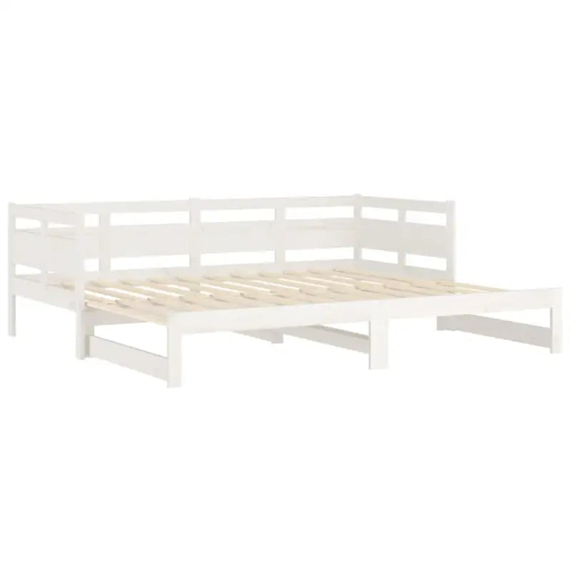 Multifunctionele slaapbank in massief Grenenhout met totale afmetingen - Bedden & bedframes