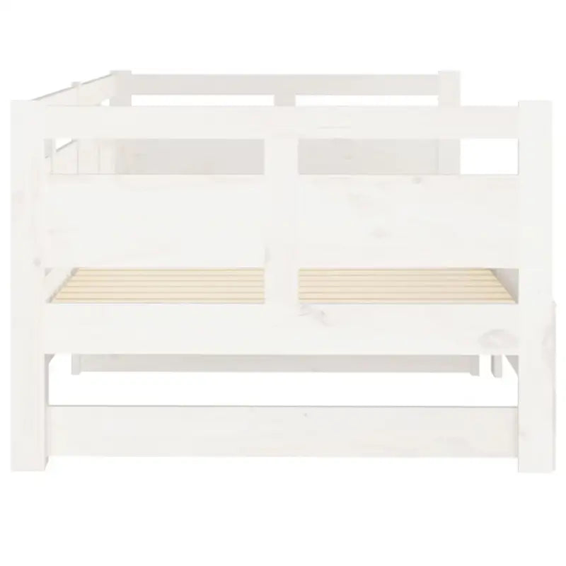 Multifunctionele slaapbank in massief Grenenhout met totale afmetingen - Bedden & bedframes