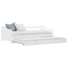 Multifunctionele slaapbank met onderste bed voor elk interieur - Wit - Bedden & bedframes