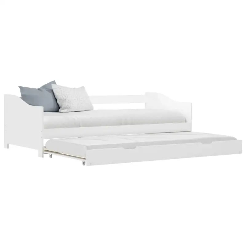 Multifunctionele slaapbank met onderste bed voor elk interieur - Wit - Bedden & bedframes