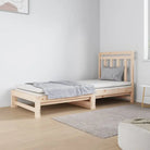 Multifunctionele slaapbank van massief grenenhout met aanpasbare afmetingen - Naturel - Bedden & bedframes