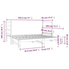 Multifunctionele slaapbank van massief grenenhout met levering bevat - Bedden & bedframes