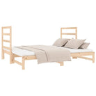Multifunctionele slaapbank van massief grenenhout met levering bevat - Bedden & bedframes