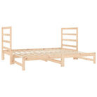 Multifunctionele slaapbank van massief grenenhout met levering bevat - Bedden & bedframes