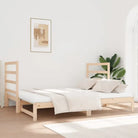 Multifunctionele slaapbank van massief grenenhout met levering bevat - Bedden & bedframes