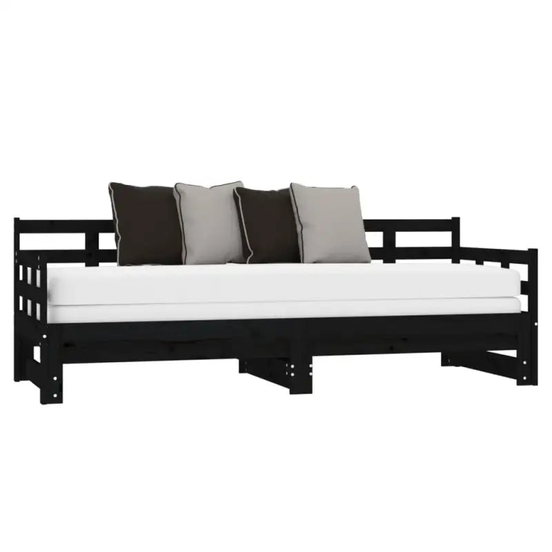 Multifunctionele slaapbank van massief Grenenhout met nette totale afmetingen - Bedden & bedframes