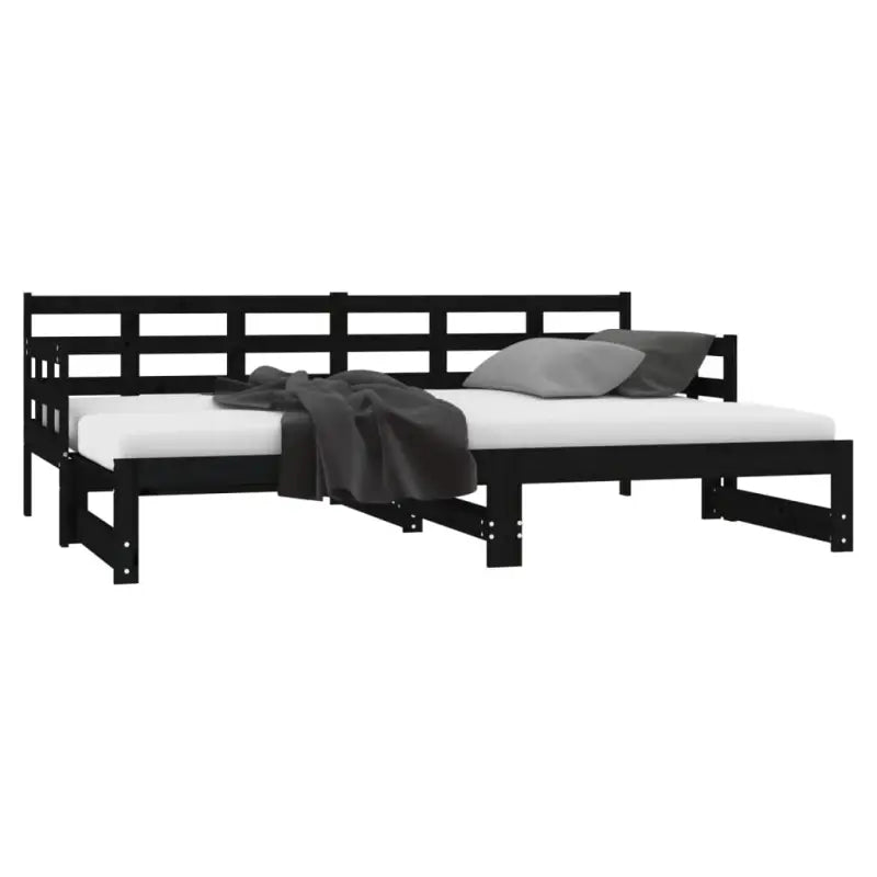 Multifunctionele slaapbank van massief Grenenhout met nette totale afmetingen - Bedden & bedframes