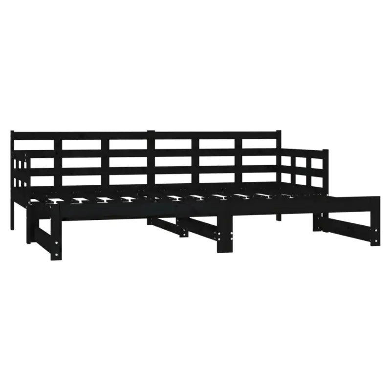 Multifunctionele slaapbank van massief Grenenhout met nette totale afmetingen - Bedden & bedframes