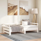 Multifunctionele slaapbank van massief grenenhout met optimale afmetingen - Wit / 80 x 200 cm - Bedden & bedframes